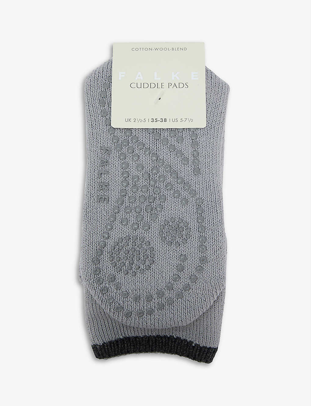 Falke Light Cuddle Pads Cotton-blend Socks In Mid Grey Melange