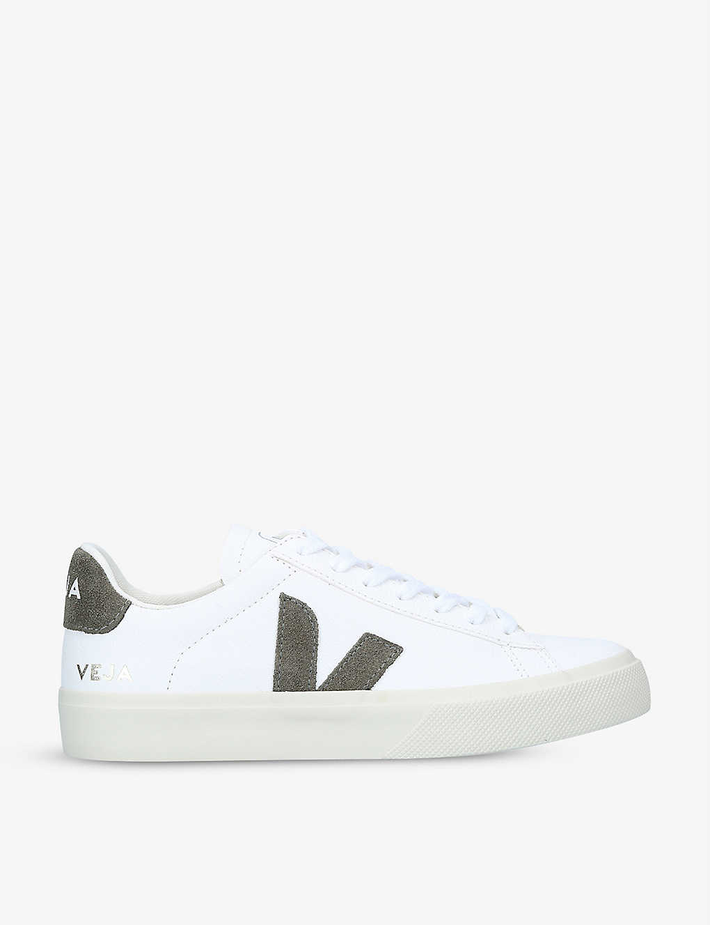 Shop Veja Women's Campo Chromefree Leather Trainers In White