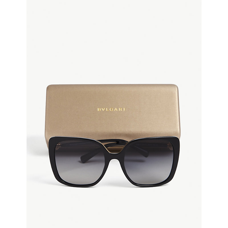 Shop Bvlgari Pc040501 Square-frame Sunglasses In Black
