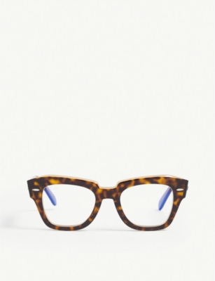 Ray Ban Rb2186 Square-frame Optical Glasses In Brown