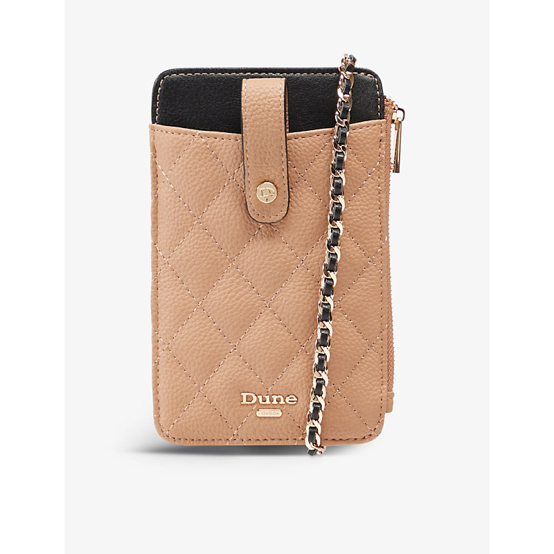 Dune Womens Camel-synthetic Kimmy Quilted Phone Holder Purse 1 Size