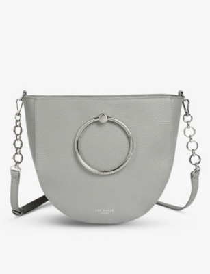 Ted Baker Womens Grey Nitza Leather Cross-body Bag 1 Size