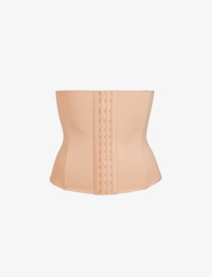 Skims Boned Stretch-woven Waist Trainer In Clay