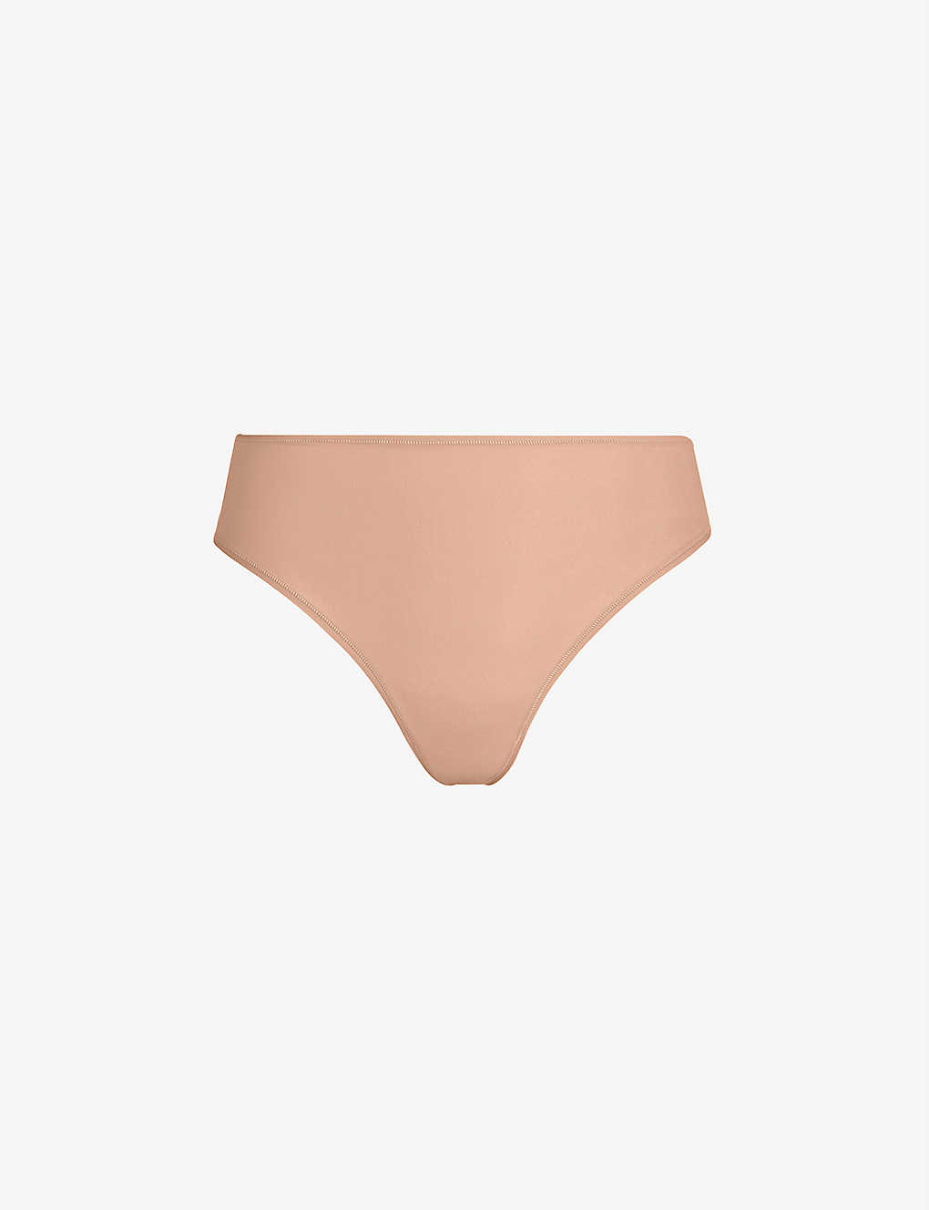 Skims Fits Everybody Mid-rise Stretch-jersey Briefs In Clay