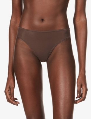 Skims Fits Everybody Stretch-woven Thong In Neutral