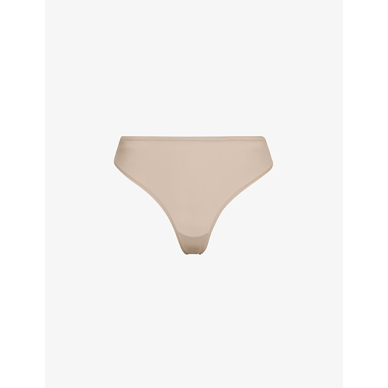Skims Fits Everybody Stretch-woven Thong In Mica | ModeSens