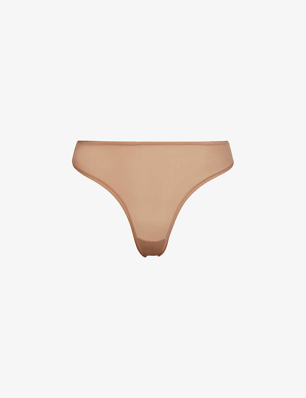 Shop Skims Women's Ochre Fits Everybody Stretch-woven Thong
