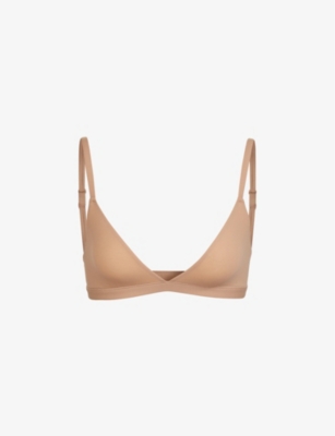 SKIMS Fits Everybody Triangle Stretch-woven Bra - Khaki