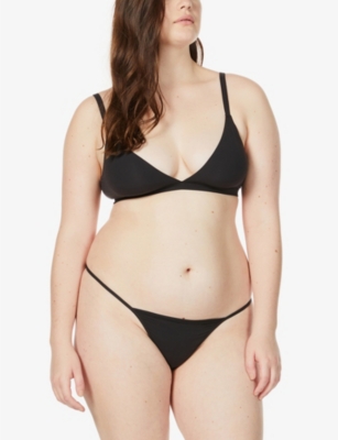 Skims Fits Everybody Triangle Bralette In Black