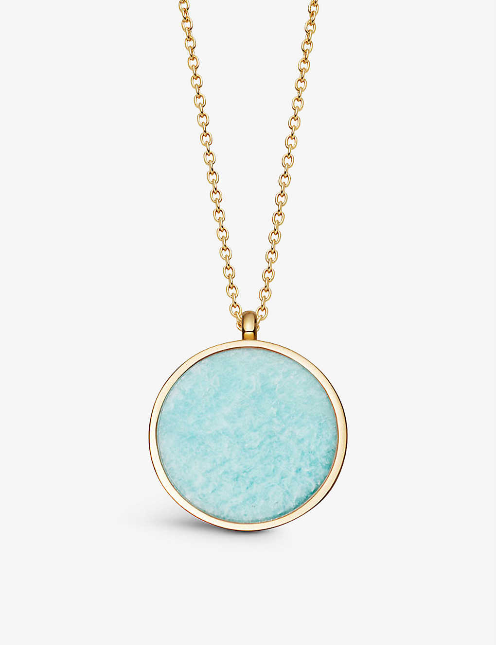 Shop Astley Clarke Womens Yellow Gold Vermeil Stilla 18ct Gold-plated Amazonite Pendant Necklace