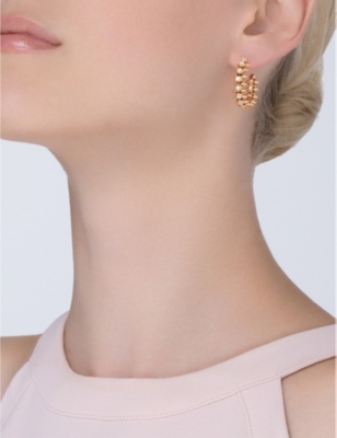 CARTIER: Clash de Cartier 18ct rose-gold and 0.41ct brilliant-cut diamond earrings