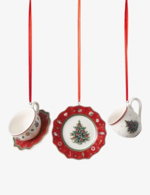 VILLEROY & BOCH: Toy's Delight porcelain decorations set of three