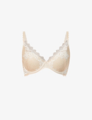 WACOAL: Lace Perfection stretch-lace plunge bra