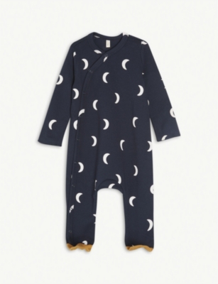 Organic Zoo Midnight Organic-cotton Baby Grow 0-12 Months In Navy