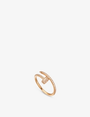 cartier nail ring rose gold