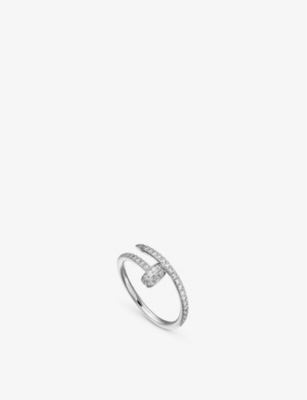 Cartier Womens White Gold Juste Un Clou 18ct White-gold And Diamond Ring