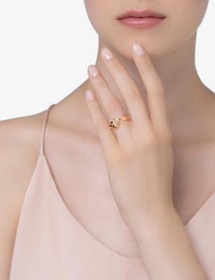 CARTIER: Panthère de Cartier 18ct rose gold, onyx, tsavorite garnet ring