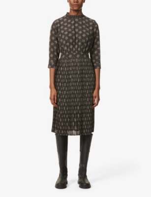 SESSUN ARKADELPHIA FLORAL-PRINT RECYCLED POLYESTER MIDI DRESS