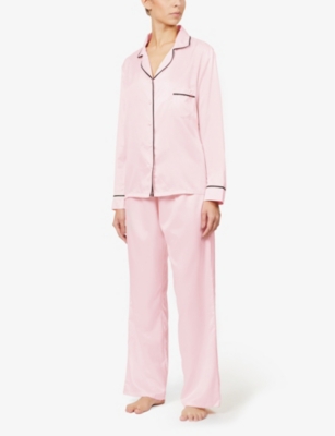Bluebella Abigail Satin Pyjama Set In Pale Pink
