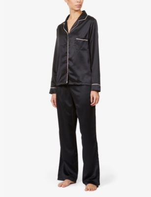 Shop Bluebella Womens Claudia Satin Pyjama Set Black