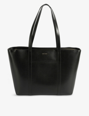 Womens Kimiaa - Saffiano Bar Detail Tote Bag Black