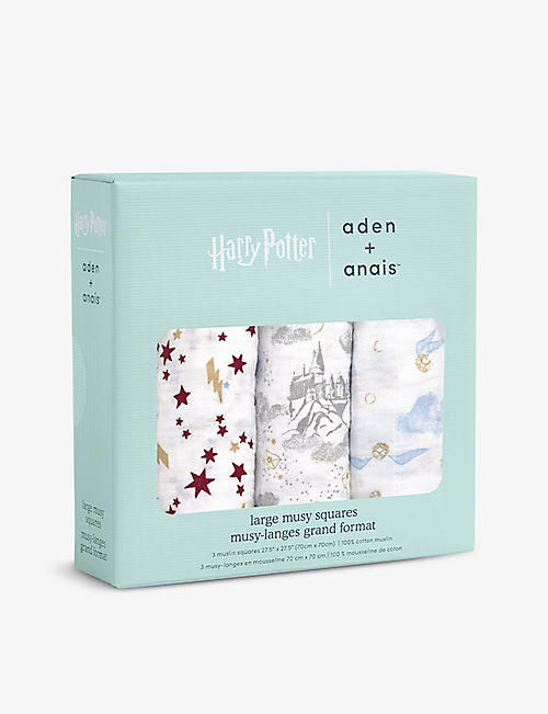 ADEN + ANAIS: Harry Potter cotton muslins pack of three