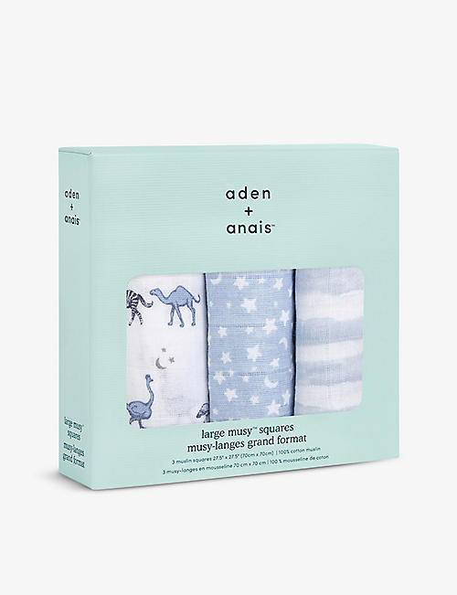 ADEN + ANAIS: Star cotton muslins pack of three