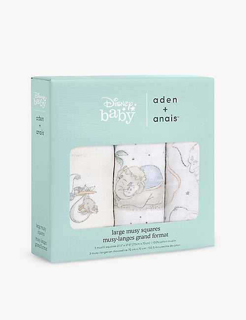 ADEN + ANAIS: Disney Dumbo cotton muslins pack of three