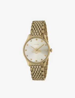 GUCCI: YA1264155 G-Timeless yellow gold PVD watch
