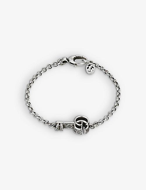 GUCCI: Marmont sterling silver bracelet