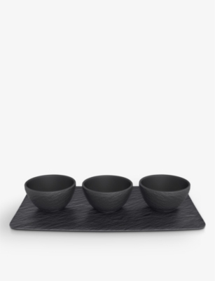 VILLEROY & BOCH: Manufacture Rock porcelain dip bowls set of four