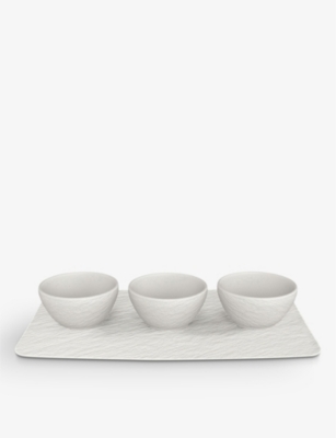 VILLEROY & BOCH: Manufacture Rock 4-piece dip bowl set