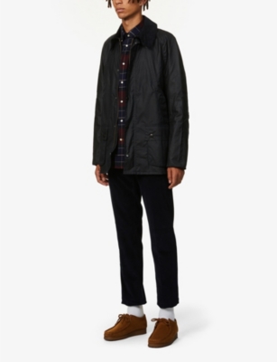 Barbour Ashby Wax Jacket Navy In Navy