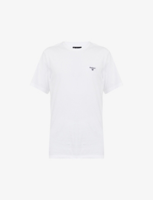 BARBOUR: Basic branded cotton-jersey T-shirt