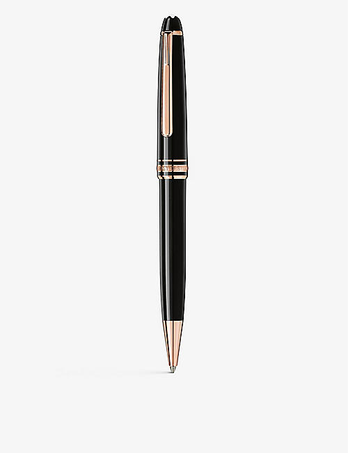 MONTBLANC: Meisterstück Classique rose gold-coated precious resin ballpoint pen