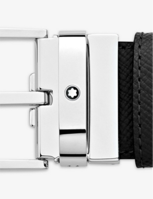 Montblanc Mens Saffiano Leather Belt