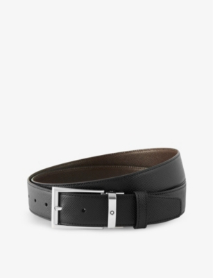 Shop Montblanc Men's Saffiano Leather Belt