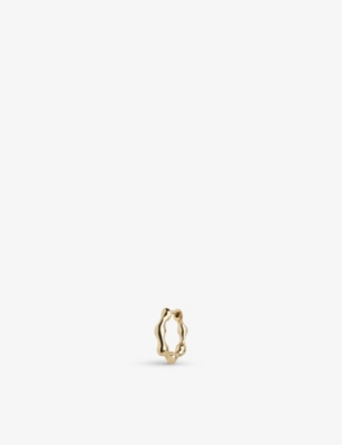 MARIA BLACK: Milla 22ct yellow gold-plated sterling silver huggie hoop earring