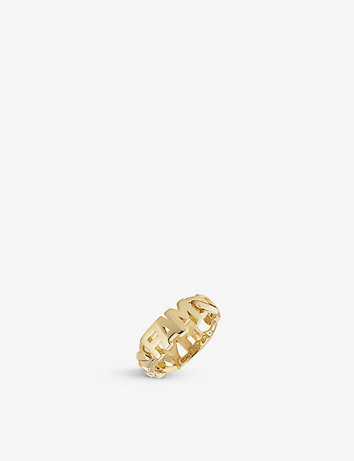 MARIA BLACK: Family 22ct yellow gold-plated sterling-silver ring