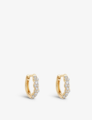Astley Clarke Interstellar Mini 14ct Yellow-gold And Diamond Hoop Earrings In 14ct Yellow Gold