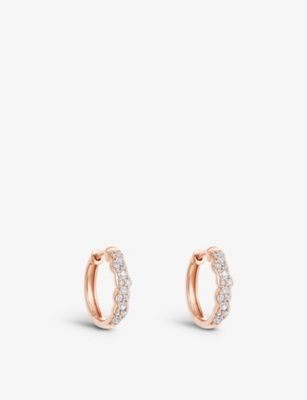 ASTLEY CLARKE INTERSTELLAR MEDIUM 14CT ROSE-GOLD AND DIAMOND HOOP EARRINGS,R03670546