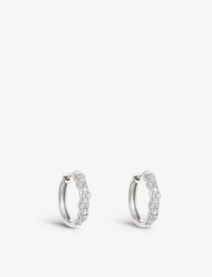 Astley Clarke Interstellar Medium 14ct White-gold And Diamond Hoop Earrings In 14ct White Gold