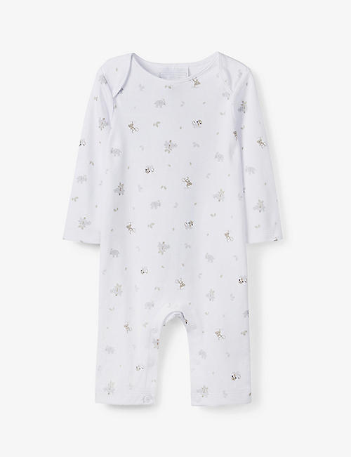 THE LITTLE WHITE COMPANY: Safari sleepsuit gift set 0-6 months