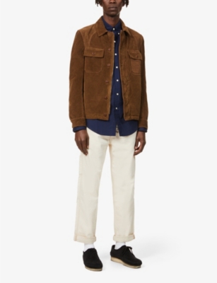 POLO RALPH LAUREN MENS POLO RALPH LAUREN LONG-SLEEVED LOGO-EMBROIDERED SLIM-FIT STRETCH COTTON-POPLIN SHIRT 41402997
