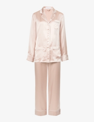 Olivia Von Halle Silk Coco Pyjama Set - Pink - Xs