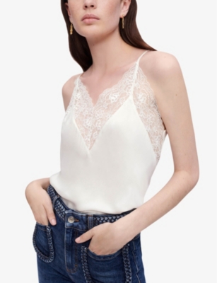 silk and lace camisole top