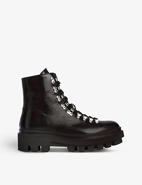 ALLSAINTS: Wanda lace-up leather boots