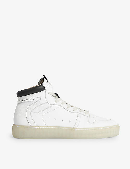 ALLSAINTS: Davian mid-top leather trainers