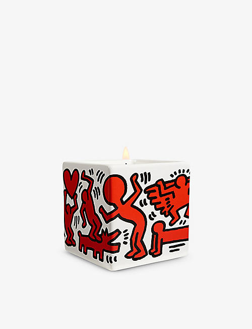 LIGNE BLANCHE: Keith Haring Red on White scented candle 260g