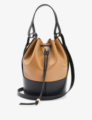 Buy Loewe Balloon Small Leather Bucket Bag - Brown At 40% Off